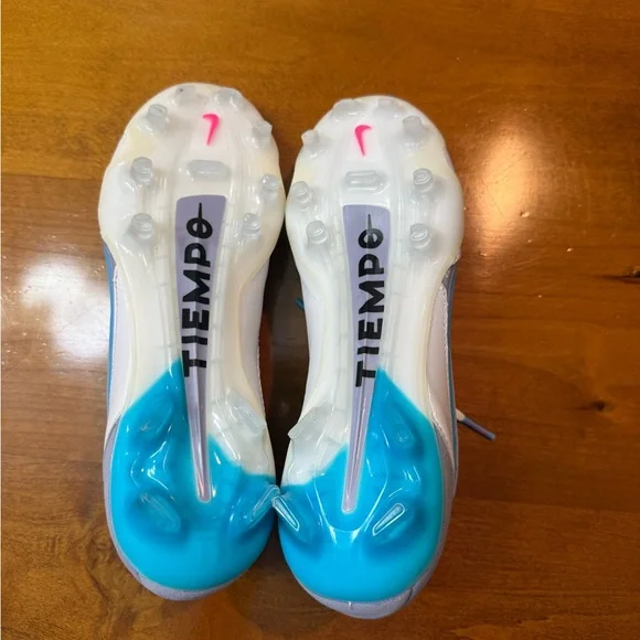 Nike Tiempo Legend 9 Elite FG White and Baltic Blue